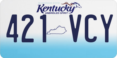 KY license plate 421VCY