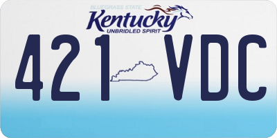 KY license plate 421VDC