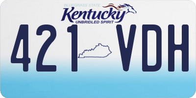 KY license plate 421VDH