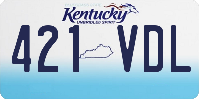 KY license plate 421VDL