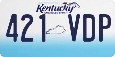KY license plate 421VDP