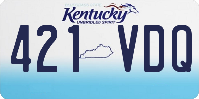 KY license plate 421VDQ