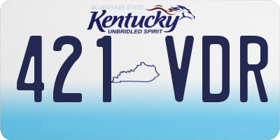 KY license plate 421VDR