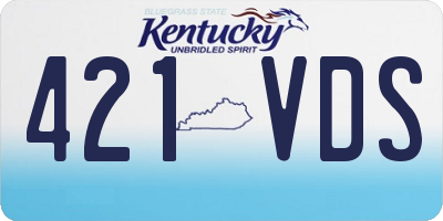 KY license plate 421VDS