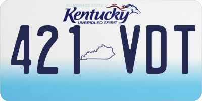 KY license plate 421VDT