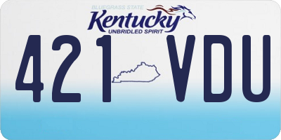 KY license plate 421VDU