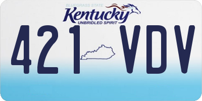 KY license plate 421VDV