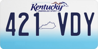 KY license plate 421VDY
