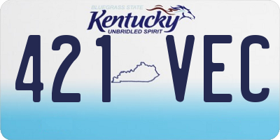 KY license plate 421VEC