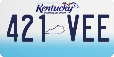 KY license plate 421VEE