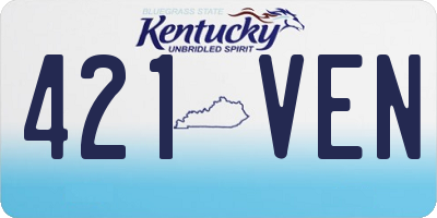 KY license plate 421VEN