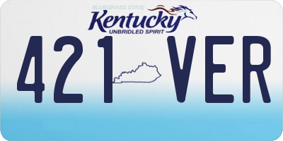 KY license plate 421VER