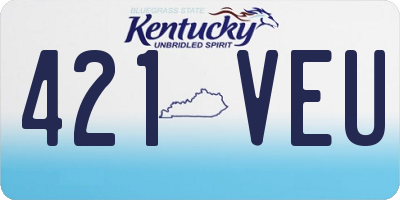 KY license plate 421VEU