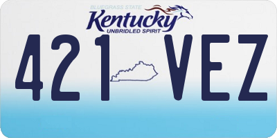 KY license plate 421VEZ