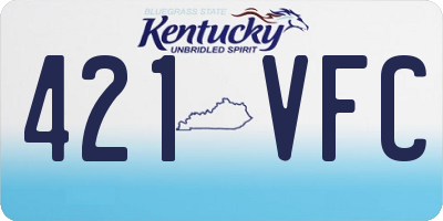 KY license plate 421VFC