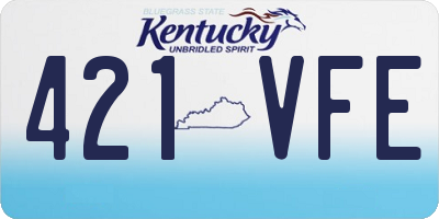 KY license plate 421VFE