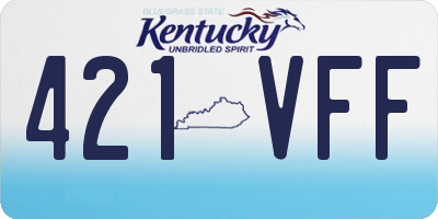 KY license plate 421VFF