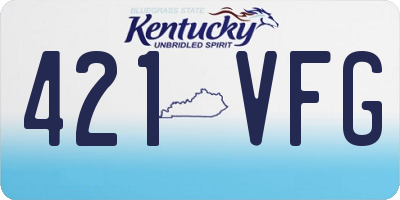 KY license plate 421VFG