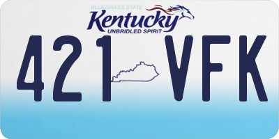 KY license plate 421VFK