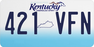 KY license plate 421VFN