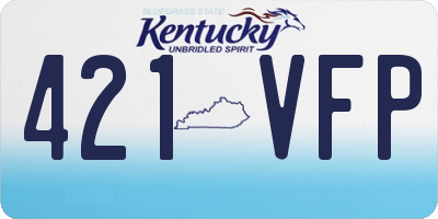 KY license plate 421VFP