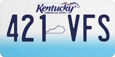 KY license plate 421VFS