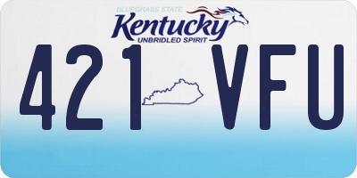 KY license plate 421VFU
