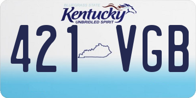 KY license plate 421VGB