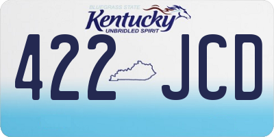 KY license plate 422JCD