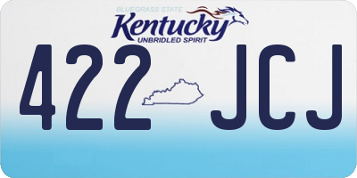 KY license plate 422JCJ