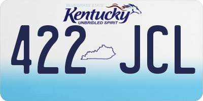 KY license plate 422JCL