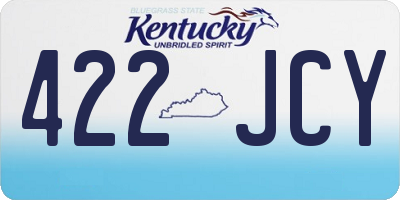 KY license plate 422JCY