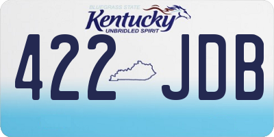 KY license plate 422JDB
