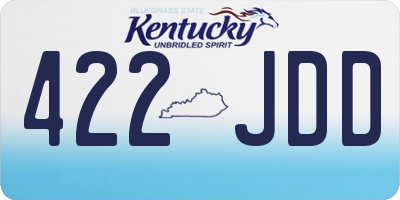 KY license plate 422JDD