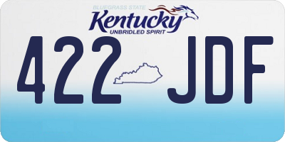 KY license plate 422JDF