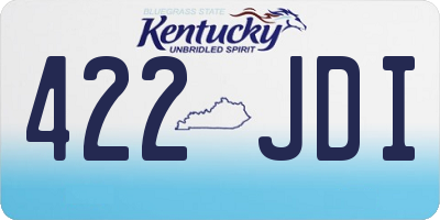 KY license plate 422JDI