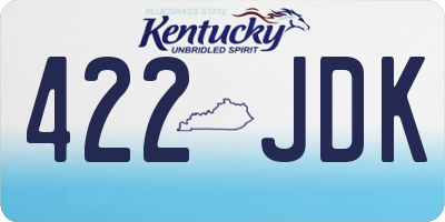 KY license plate 422JDK
