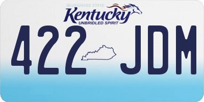 KY license plate 422JDM