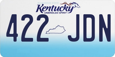 KY license plate 422JDN