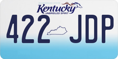 KY license plate 422JDP