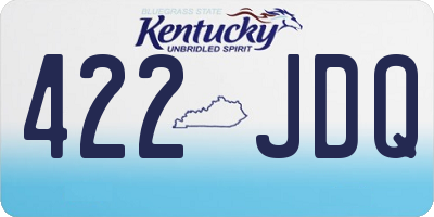 KY license plate 422JDQ