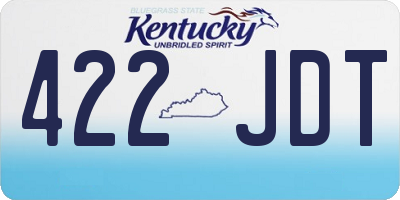 KY license plate 422JDT