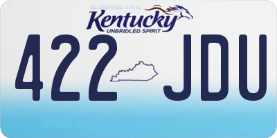 KY license plate 422JDU