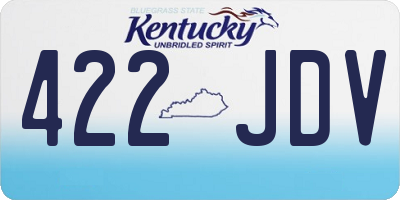 KY license plate 422JDV
