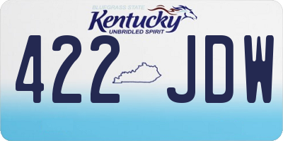 KY license plate 422JDW