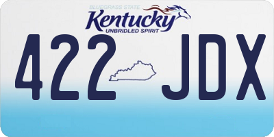 KY license plate 422JDX