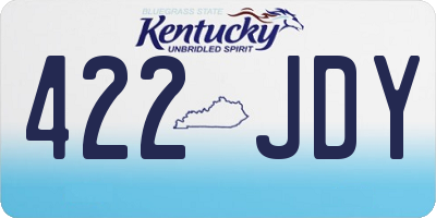 KY license plate 422JDY