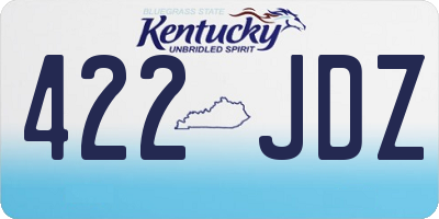 KY license plate 422JDZ