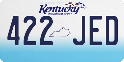KY license plate 422JED