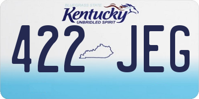 KY license plate 422JEG